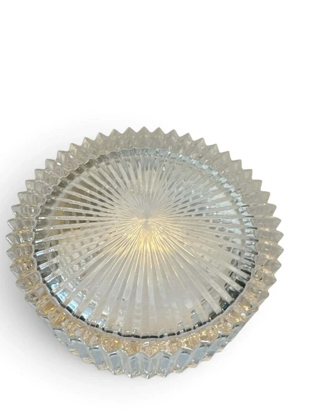 Vintage Mikasa Diamond Fire Hostess Crystal Dish (S 0 091226)